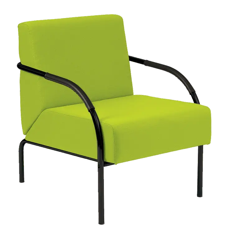 SPA 1 černý lak, látka SUE S 34 - látka hráškově zelená